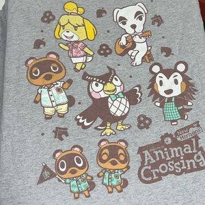 Animal Crossing New Horizon Men's Size Large Gray Video Game Tshirt Unisex